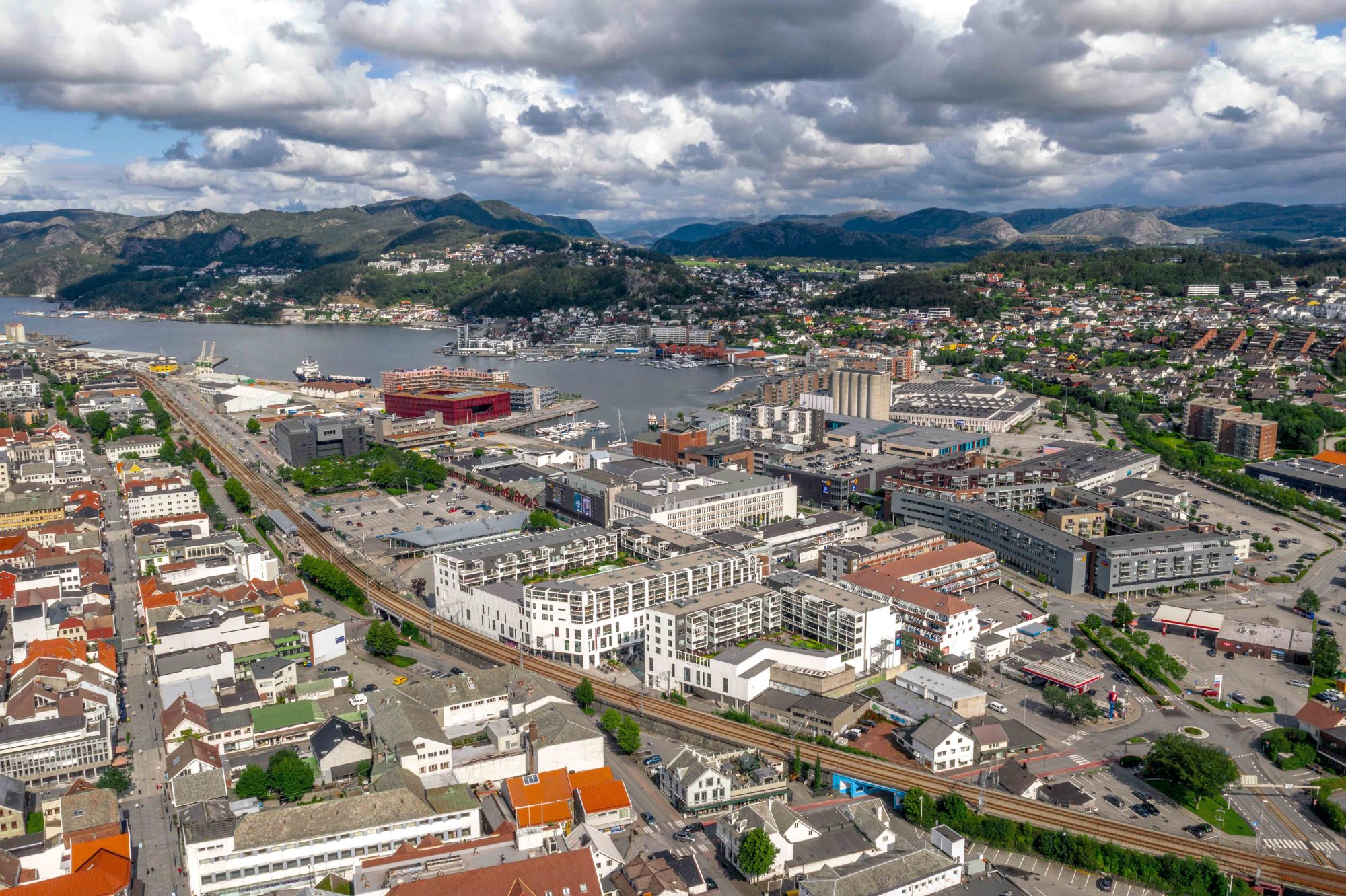 Sandnes,,Rogaland,/,Norway,-,August,14,2019:,Aerial,View
